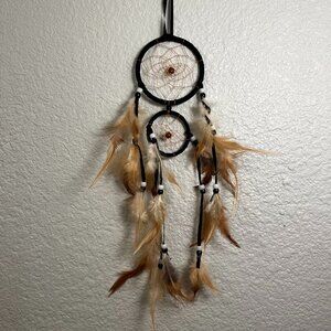 Eco friendly natural hand-crafted feathers web windchime dreamcatcher wall decor